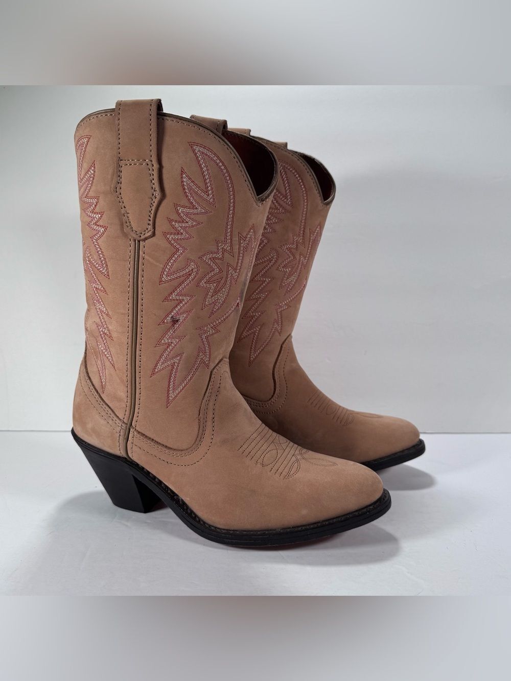 Masterson Boot Co Tan Leather Heeled Western Cowboy Boots Women Size 7M